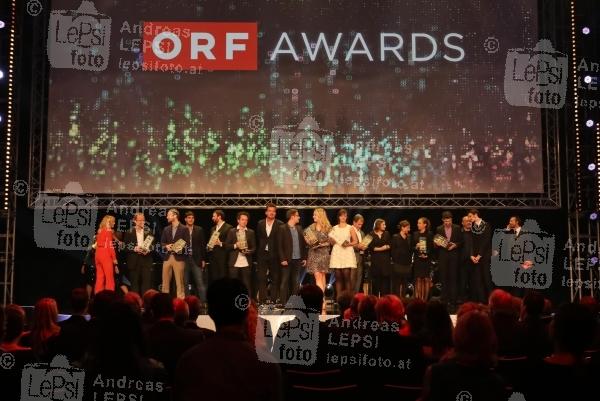 12.09.2014 |  ORF-Zentrum |  veranstaltet von ORF-Enterprise<br>Im Bild:<br> Miriam Weichselbraun -mit Award-Gewinnern
