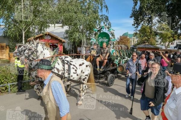 21.09.2023 |  Wiener Prater/Kaiserwiese |  Oktoberfest in Wien<br>im Bild:<br> Hans Knauss, -mit Bierkusche, -Einzug a d Wiesn,