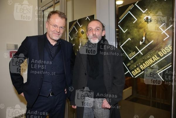 DAS RADIKAL BÖSE 15.01.2014 | Urania Kino | Film Premiere -filmladen <br>im Bild:<br> Stefan Ruzowitzky – Regisseur, Karl Markovics,
