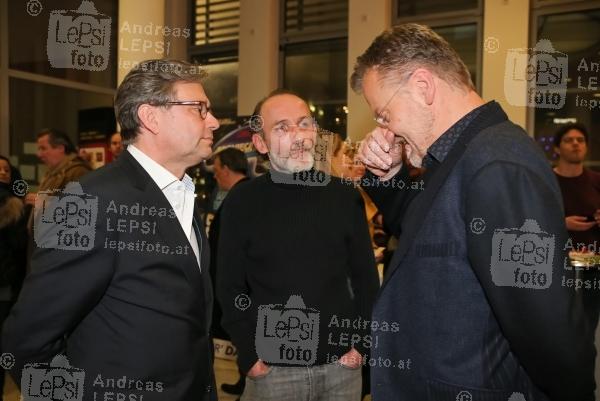 DAS RADIKAL BÖSE 15.01.2014 | Urania Kino | Film Premiere -filmladen <br>im Bild:<br> Stefan Ruzowitzky – Regisseur, Karl Markovics, Alexander Wrabetz