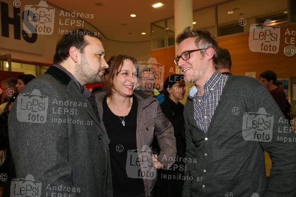 15.01.2014 |  Urania Kino |  Film Premiere -filmladen <br>im Bild:<br> Patrick Pulsinger - Musik Gerald Votava, Miriam Unger