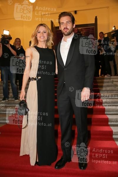 Vienna Awards - Fashion u. Lifestyle 24.04.2014 | MAK | Gala der Modekreativen in Österreich<br>im Bild:<br> Michelle Hunziker, Tomaso Trussardi