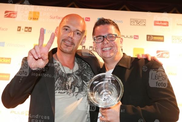 06.05.2014 |  Wiener Volkstheater |  Verleihung von IFPI Austria u. Stargate Group GmbH<br>Im Bild:<br> Gewinner - Electronic / Dance by KRONEHIT: Darius & Finlay