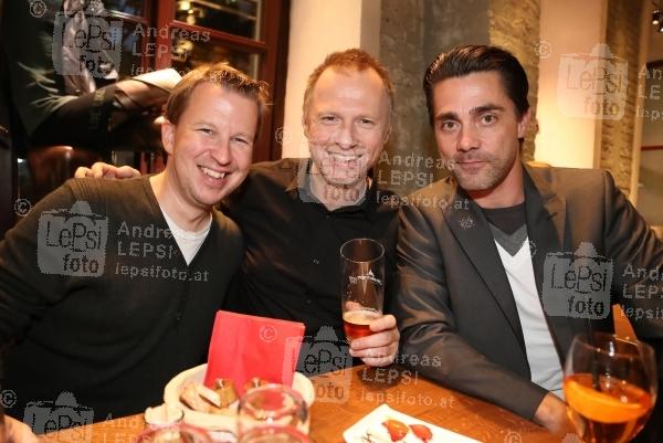 02.10.2014 |  Getreidemarkt 11 |  VIP u. Presse Opening<br>Im Bild:<br> Alexander Sedivy, Alex List, Andreas Seidl