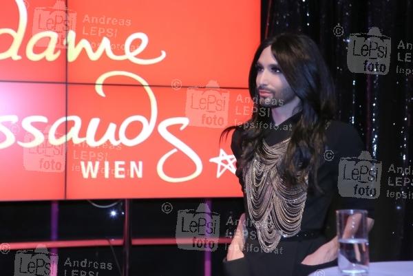 12.05.2015 |  Madame Tussauds Wien |  Pr&auml;sentation unseres ESC-Stars a. Wachs<br>im Bild:<br> Conchita Wurst