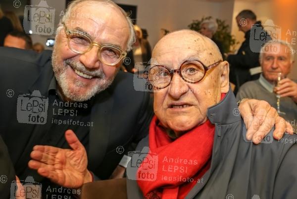 IRONIMUS - Das Wunder Östereich 21.10.2015 | Novomatic Forum | Karikaturen aus 60 Jahren<br>im Bild:<br> Peter Rabl, Gustav Peichl -Ironimus,