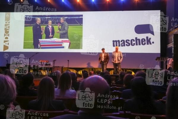 ADGAR Gala 2016 10.03.2016 | Wiener Konzerthaus | Werbepreis VÖZ <br>im Bild:<br> Kabarett-Gruppe maschek -Peter Hörmanseder u. Robert Stachel -a d Bühne