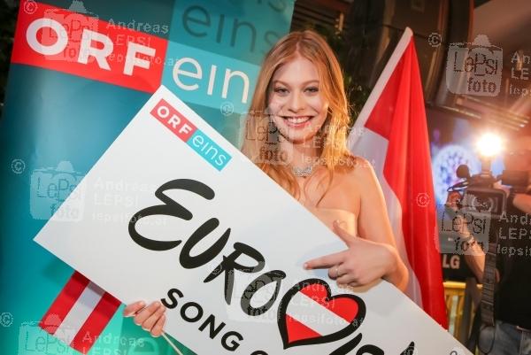 27.04.2016 |   Summerstage |  Farewell-Party zum Eurovision Song Contest 2016<br>im Bild:<br> ZOE Straub -mit ESC-Branding