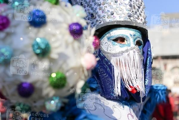 25.02.2017 |  Venedig/Italien |  eine lange venezianische Tradition <br>im Bild:<br> Piazzetta San Marco, Venezianische Masken, Element Tier