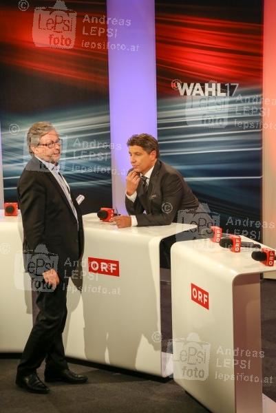 NR.WAHL 2017 - Österreich wählt den Nationalrat 15.10.2017 |  Wiener Hofburg | Nationalratswahl 2017 in Österreich<br>im Bild:<br>Alexander Wrabetz, Hans Bürger