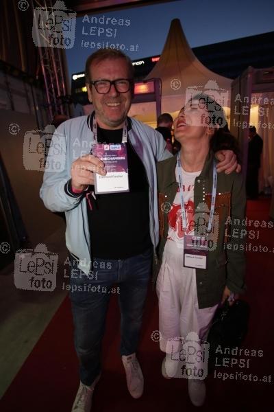 19.04.2018 |  Globe Wien | Start ups in &Ouml;sterreich<br>im Bild:<br>Eberhard Forcher -mit Gattin Barbara,