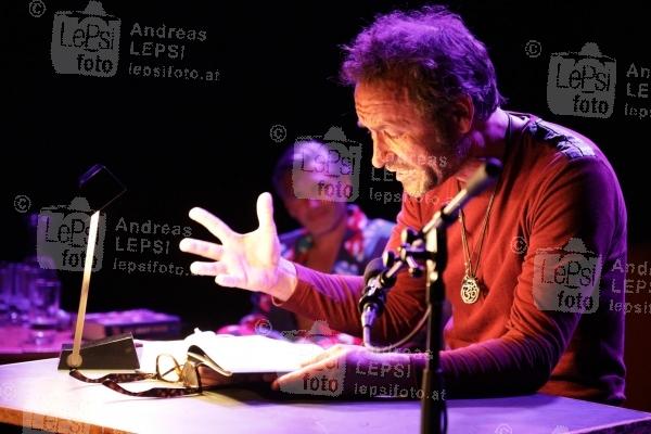 CHRISTOPHER JUST - Catania Airport Club 16.05.2018 | Wiener Ateliertheater | Lesung u. Buchpräsentation<br>im Bild:<br> Christopher Just, Gerald Votava,