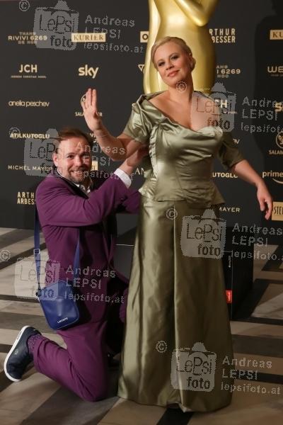 13.04.2019 |  Wiener Hofburg |  Gala-Verleihung des Fernseh-Preises von ORF u. KURIER<br>im Bild:<br> Thomas Stipsits, Katharina Straßer