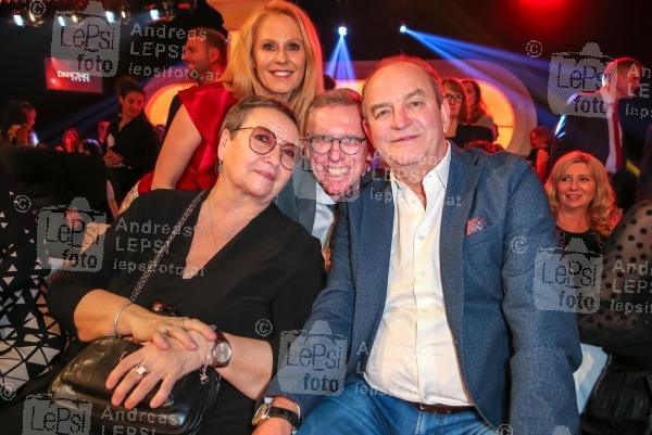 06.03.2020 |  ORF Zentrum | TV-Show<br>im Bild:<br>Herbert Prohaska -mit Gattin Elisabeth, Peter St&ouml;ger, Ulli Kriegler