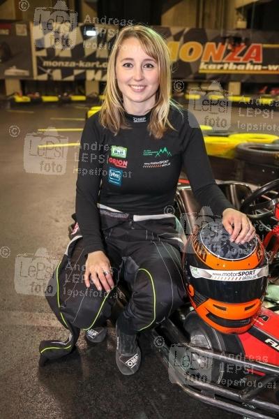 NASCAR-Challenge mit ALINA LOIBNEGGER 15.03.2022 | Monza Kartbahn | Österreichs schnellste Frau a.d. Kartbahn<br>im Bild:<br> Alina Loibnegger -Nascar Pilotin,